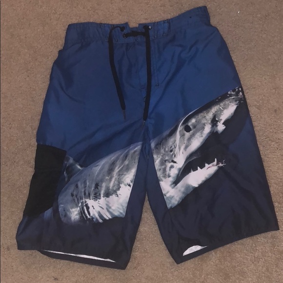 boys shark swim shorts
